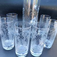 set bicchieri + caraffa vetro