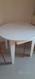 Tavolo allungabile tondo 90 cm Bianco