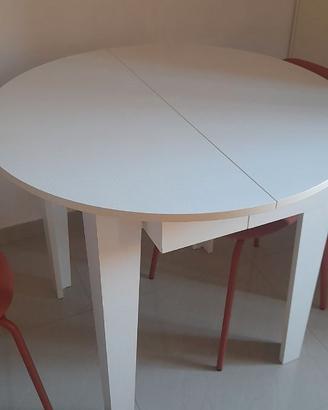 Tavolo allungabile tondo 90 cm Bianco