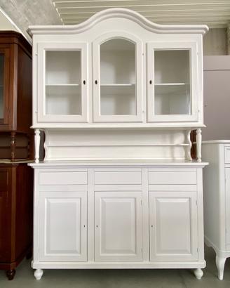 Nuova vetrina 3 ante di vero legno bianco laccato