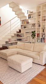 Divano con penisola Poltrone e Sofà + pouf