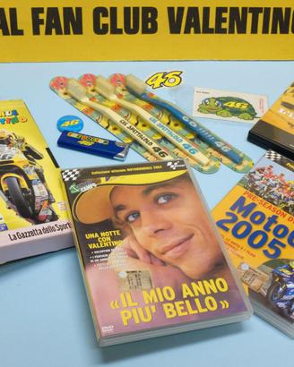 Lotto collezione oggettistica Valentino Rossi dvd