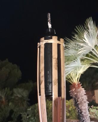 gruppo quattro torce in bamboo 