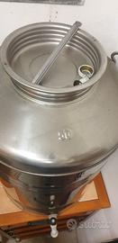 Contenitore in acciaio inox per olio da 50 lt