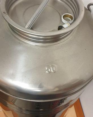 Contenitore in acciaio inox per olio da 50 lt