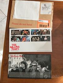 francobolli con cartolina Rolling Stones 