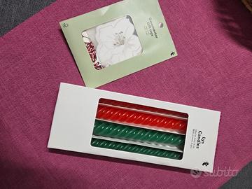 Candele Rosse e Verdi - 4pz più etichette per pacc