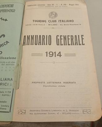 1914-Annuario Generale Touring Club Italiano 1914