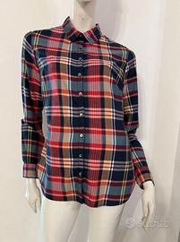 TOMMY HILFIGER Camicia donna blu rossa quadri
