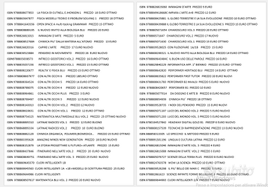 LIBRI ISBN VEDI LISTA DETTAGLIATA