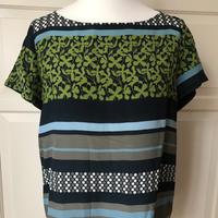 T-shirt blu leggera fantasia 48 nuova