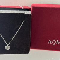 Collana Cuore Amen in Argento
