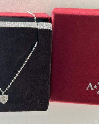 Collana Cuore Amen in Argento