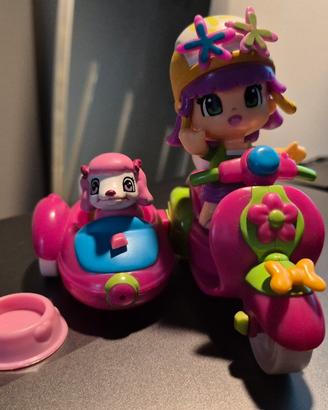 Pinypon vespa con Sidecar Rosa