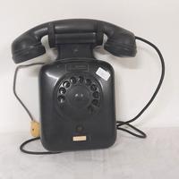 telefono a muro in bachelite nero