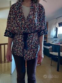 Camicia fiorata a forma di tunica BOCAGE, tg unica