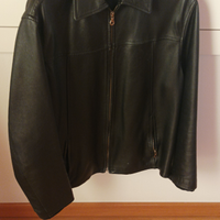 Giacca pelle uomo taglia 52 nera