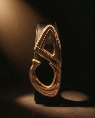 Cintura nera con logo CD