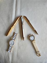 orologi e penne placcate