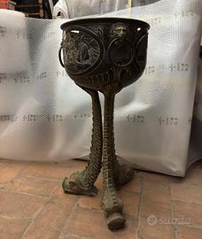 Braciere Porta-vaso Antico in Ottone