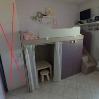 cameretta con scaletta e soppalco