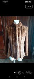 Stupenda giacca in visone biondo e mohair 