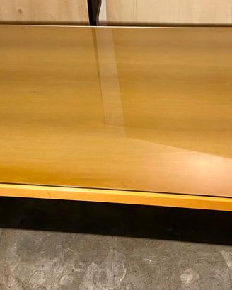 Scrivania Tavolo in legno con vetro