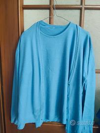 cardigan donna colore turchese invernale 