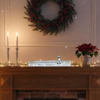 Calendario Avvento Legno Naturale 40cm