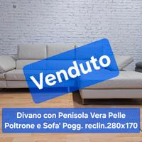 Divano in VERA PELLE Mod. Arzago Poltrone e Sofa'