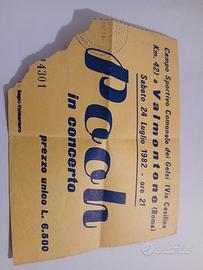 biglietto concerto pooh 1982