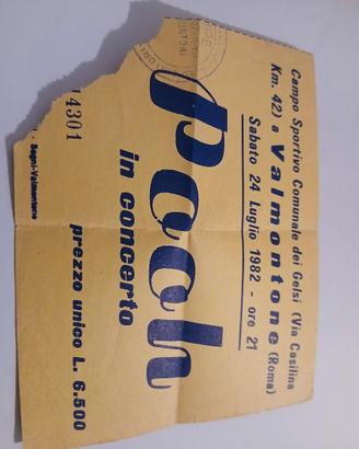 biglietto concerto pooh 1982