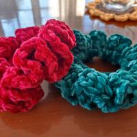 Elastico capelli scrunchie velluto - set 2 pezzi