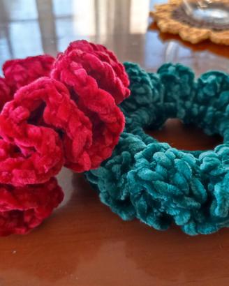 Elastico capelli scrunchie velluto - set 2 pezzi