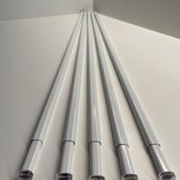 5 aste bianche 87-150 cm per tenda a vetro