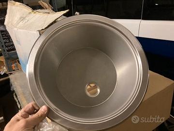 lavello incasso inox + coperchio diam 36 cm