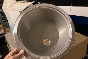 lavello incasso inox + coperchio diam 36 cm