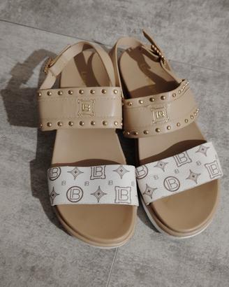 Sandali Laura Biagiotti Beige e Oro