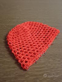 cappellino cuffia a rete estiva arancione