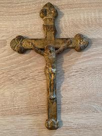 Crocifisso in ghisa - arte sacra- antico