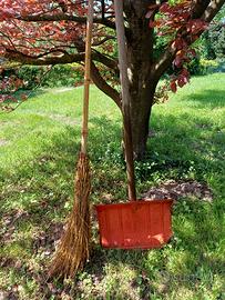 pala da neve   scopa bambo