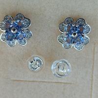 orecchini con tanzanite naturale e S925 