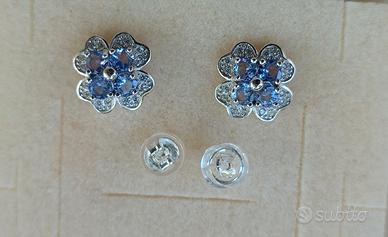 orecchini con tanzanite naturale e S925 
