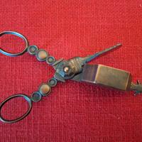 forbici taglia stoppino/spegni candela in ottone