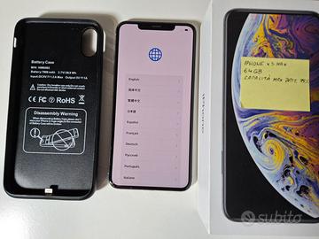 IPHONE XS MAX 64 GB + cover powerbank integrato