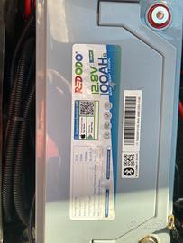 Batteria litio 100ah altezza 19cm camper van bluet