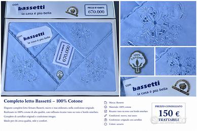 Completo letto Bassetti vintage – 100% cotone