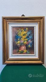 Olio su tavola Fiori di Ivoci