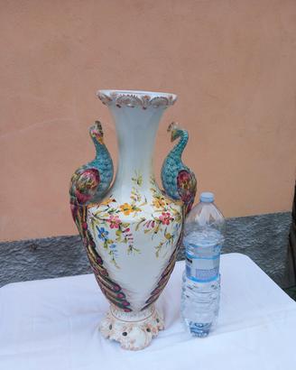 Grande Vaso Vintage con Pavoni