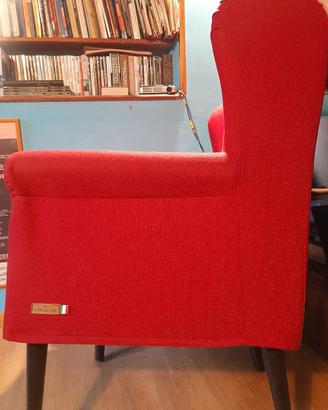 Poltrona bergère a orecchi da salotto.